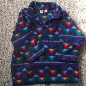 Retro Vintage fleece pullover. 80s. 90s.